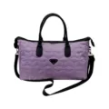 Borsa da Viaggio Trapuntata Viola Grande Capacità Borsone Weekend con Tracolla - Viola