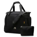 Black Travel Duffle Bag Large Fitness Gym Bag Set with Cosmetic Bag Shoulder Strap - Black