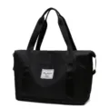 Sac de voyage imperméable noir grande capacité sac de sport fourre-tout bagage pour week-end - Noir
