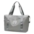 Sac de voyage de grande capacité gris étanche sac de sport avec fermeture éclair. - Gris