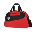Red black travel duffel bag sports gym bag with shoulder strap and handles for outdoor sports. - Red