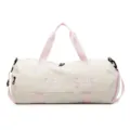 Borsa Da Viaggio Duffel A Blocco Di Colore Macaron, Grande Borsa Sportiva Beige E Rosa - Rosa