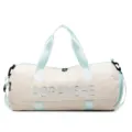 Borsa da viaggio sportiva color-block macaron con manica per trolley, beige e verde - Verde chiaro