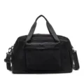Schwarze große Sporttasche Reisetasche Fitness Gym Bag mit unterem Schuhfach für Reisen. - Schwarz