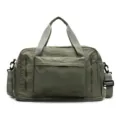 Green travel duffel bag large capacity gym sports bag with shoulder strap and multiple pockets. - Green