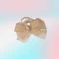 Charmante petite pince a cheveux noeud avec strass scintillants, accessoire de coiffure elegant. - Lot de 2 / Champagne