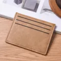 Portacarte slim in pelle per uomo e donna, custodia per carte portatile e portafoglio da lavoro. - Caffè Chiaro