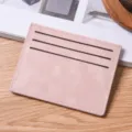 Portacarte in pelle rosa per uomo e donna, custodia sottile per carte di credito e documenti. - Rosa