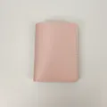 Rosa Leder Kurze Geldbörse Damen Minimalistisch Schlanke Kartenetui Kompakte Brieftasche - Helllila