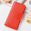 Donna portafoglio lungo rosso pelle morbida fibbia pochette borsa moda fessure per carte - Rosso