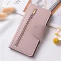 Portafoglio donna lungo ecopelle rosa cipria porta carte bottone stile chic elegante - Viola chiaro