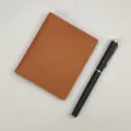 Portacarte in pelle marrone portafoglio sottile per passaporto design multi-tasche chic - Caffè Chiaro