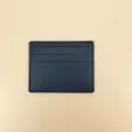 Portacarte minimalista in pelle nera, sottile custodia per carte di credito da donna. - 006 Nero