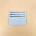 Semplice portacarte in pelle azzurra da donna, elegante custodia per carte di credito. - 006 Blu Chiaro