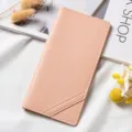 Portafoglio donna lungo rosa design semplice porta carte monete variante stile accessorio. - Rosa