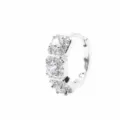 Quadratische Zirkonia Creolen Ohrringe für Damen und Herren, modischer geometrischer Schmuck. - ER855 Ohrreif-Stil / Einzelstück / Silber