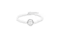 Elegant white beaded bracelet with diamond-inlaid shell charm detail for women fashion - Mother-of-Pearl (S685)