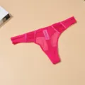 Hot pink sheer mesh thong for women, sexy breathable string panty SKU variant. - S / Bottom (K130019) / Magenta