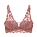Women French Lace Wireless Bra Sexy Breathable Bralette Underwear Summer Daily Comfort - S / Tops / Rouge Red