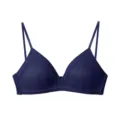 Donkerblauwe kanten driehoek beha, comfortabele beugelloze sexy dagelijkse dames variant. - S / Tops / Saffierblauw