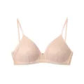 Comfortabele beugelloze kanten triangel bh voor dames, zachte nude dagelijkse lingerie. - S / Tops / Huidskleur