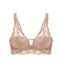 French breathable lace wireless bra for women, sexy summer underwear nude variant. - S / Tops / Pink