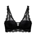 Black Lace Wireless Bra Sexy French Style Breathable Intimates Women Underwear Top - S / Tops / Black