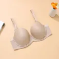 Seamless Push-Up Bra Full Coverage Breathable Nude Comfort Daily Underwear For Women - 75D / Tops / Nude