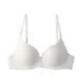 Witte naadloze push-up bh met glad minimalistisch ontwerp en smalle verstelbare bandjes. - 80B/36B / Tops / Wit