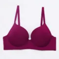 Dames naadloze push up bh comfortabele ondergoed draadloze ademende lingerie top - 80B/36B / Tops / Bordeauxrood