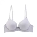 Naadloze push-up bh in lichtgrijs, comfortabel dagelijks ondergoed met dunne bandjes en cups. - 80B/36B / Tops / Grijs