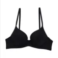Damen nahtloser Push-up-BH in klassischem Schwarz für täglichen Komfort und Halt. - Schwarz
