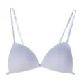 Dames bh met voorsluiting en driehoek cups dunne bandjes licht gewatteerd push up sexy - S / Tops / Grijs