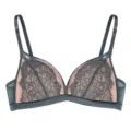 Franse sexy wimpers kant triangel bh beugel-loos comfortabel dames ondergoed - S / Tops / Donkergroen