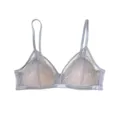 Franse kanten beha zonder beugel, lichtgrijs ademend sexy damenslingerie voor dagelijks gebruik. - S / Tops / Grijs