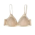Franse kanten beugelloze bralette voor dames, ademende sexy lingerie in champagnekleur. - S / Tops / Champagne