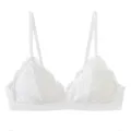 Witte kanten bralette beugelvrije driehoek cup sexy ondergoed voor dames in de zomer. - S Geschikt voor 32/70ABC / Tops / Beige