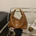 Γυναικεία vintage καφέ τσάντα casual μινιμαλιστική εργασίας χιαστί κομψή τσάντα χειρός - Καφέ