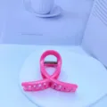 Jolie pince à cheveux rose moyenne griffe pour femme accessoire de coiffure tendance style - Rose rouge