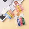Colorful hollow hair clips 3-pack cute styling hairpin set for girls daily casual wear. - Long Round Edge Style