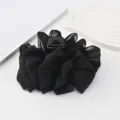 Black bubble hair claw clip, fluffy cloud design, sparkling organza hair accessory for styling. - Black