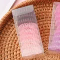 Gradient spiral hair ties in clear box, seamless telephone cord hair ropes, sweet cute hair accessories. - Pink Series (9 Pcs)