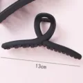Matte black hair claw clip large size 13cm chic geometric hair accessory for women styling - Extra Large Cross Claw Clip / 13cm / Black
