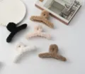 Plush hair claw clips large winter fluffy shark clips aesthetic hair accessories for women - Regular Unit Price