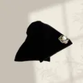 Schwarze Samt Kamelie Haarklammer elegante Haifischklammer fuer Damen Haarstyling Zubehoer Alltag - Schwarze Kamelie Perle Haarkralle (A415)