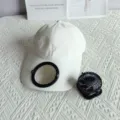 Summer sun protection baseball cap with detachable cooling fan quick dry lengthened brim - Adult Model, 54-59cm Adjustable / White