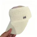 Zomer gebreide lege top zonneklep hoed, ademende pet met strass M voor dames nu. - Volwassen Stijl (54-59cm) / Beige