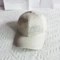 Rhinestone crown Queen letter baseball cap casual fashion adjustable outdoor sun hat - Adult Model, 54-59cm Adjustable / Beige