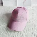 Pink rhinestone crown Queen baseball cap, stylish casual adjustable sun hat for women. - Adult Model, 54-59cm Adjustable / Pink