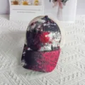 Women European and American printed trucker hat breathable mesh baseball cap casual outdoor use - Adult (Adjustable Circumference 58cm) / Tie Dye Print Letter
